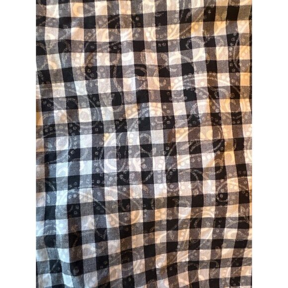 Robert Graham Mens Checkered Paisley Contract Cuff Long Sleeve Button-Up Shirt M - Picture 4 of 6